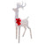 Lighted White Mesh Standing Buck Outdoor Christmas Decoration - 52" - Clear Lights