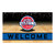 Blue and Red NBA Detroit Pistons "Welcome" Rectangular Outdoor Door Mat 18" x 30"