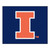 59.5" x 71" Blue and Orange NCAA University of Illinois Fighting Illini Tailgater Mat