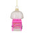 3.25" Pink, White, and Gold Cotton Candy Machine Glass Christmas Ornament