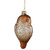 4.5" Brown and White Glass Owl Christmas Ornament