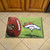 19" x 30" Brown and White NFL Denver Broncos Shoe Scraper Door Mat