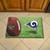 Blue and Green NFL Los Angeles Rams Shoe Scraper Doormat 19" x 30"