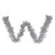 9' x 12" Silver Tinsel Artificial Christmas Garland, Unlit