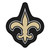 30.3" x 36" Black and Ivory NFL New Orleans Saints Mascot Logo Area Rug
