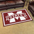 4.9' x 7.3' White and Red NCAA Mississippi State University Bulldogs Area Rug