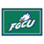 4.9' x 7.3' White and Green NCAA Florida Gulf Coast University Eagles Plush Area Rug