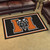 3.6' x 5.9' Orange and Black NCAA Mercer University the Thundering Herd Plush Area Rug