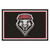 5' x 8' Brown and White NCAA University of New Mexico Lobos Non-Skid Area Rug