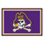 4.9' x 7.3' Blue NCAA East Carolina University Pirates Plush Area Rug