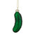 3.75" Green Christmas Pickle Glass Holiday Ornament