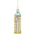 4.75" Black and Gold Glass Big Ben Christmas Ornament