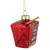 3.5" Red Asian Food Take Out Container Glass Christmas Ornament