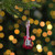 6" Red and Silver Glass Bass Guitar Christmas Ornament