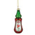 4" Red and Green Bottle of Hot Sauce Glass Christmas Ornament
