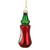 4" Red and Green Bottle of Hot Sauce Glass Christmas Ornament