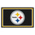3.6' x 5.9' Black NFL Pittsburgh Steelers Plush Rectangular Area Rug