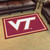 3.6' x 5.9' Red and White NCAA Virginia Tech Hokies Plush Rectangular Area Rug
