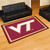 4.9' x 7.3' Red and White NCAA Virginia Tech Hokies Plush Rectangular Area Rug