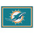 4.9' x 7.3' Blue and White NFL Miami Dolphins Ultra Plush Rectangular Area Rug