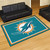 4.9' x 7.3' Blue and White NFL Miami Dolphins Ultra Plush Rectangular Area Rug