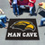 59.5" x 71" Black and Yellow University of Southern Mississippi Southern Miss Golden Eagles Area Rug