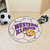 27" White and Purple NCAA Western Illinois University Leathernecks Soccer Ball Mat