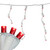 100 Count Red LED Wide Angle Icicle Christmas Lights, 5.5 ft White Wire