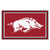 3.6' x 5.9' Red and White NCAA University of Arkansas Razorbacks Ultra Plush Area Rug