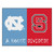 33.75" x 42.5" Blue House Divided North Carolina and North Carolina State Rectangular Mat