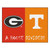 33.75" x 42.5" Red and Orange NCAA Georgia Bulldogs - Tennessee Volunteers House Divided Mat