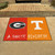 33.75" x 42.5" Red and Orange NCAA Georgia Bulldogs - Tennessee Volunteers House Divided Mat