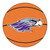 27" Orange and Purple NCAA University of Wisconsin Whitewater Warhawks Basketball Round Mat