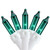 100 Count Teal Green Mini Christmas Lights - 35' White Wire