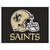 33.75" x 42.5" Black and Beige NFL New Orleans Saints Rectangular Mat