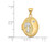 Guardian Angel Locket Pendant Necklace in 14K Yellow Gold