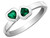 Lab-Created Emerald Double Heart Ring 2/5 Carat (ctw) in Sterling Silver - 68QGG0402CEM-9