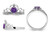 1/3 Carat (ctw) Natural Heart Amethyst Promise Ring in Sterling Silver - 68QGG4644AM-7