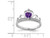 1/3 Carat (ctw) Natural Heart Amethyst Promise Ring in Sterling Silver - 68QGG4644AM-7