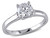 1.00 Carat (ctw G-H, I1-I2) Round Cut Diamond Solitaire Engagement Ring in 14K White Gold - 08DLG1001705-5
