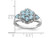 1.35 Carat (ctw) Swiss Blue Topaz Cluster Ring in Sterling Silver - 68QGG3064BT-6