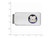U.S. Coast Guard Money Clip in Sterling Silver with Rhodium Plating