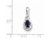 1/2 Carat (ctw) Lab Created Blue Sapphire Drop Pendant Necklace in Sterling Silver with Chain