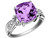 4.50 Carat (ctw) Amethyst Ring in Sterling Silver with Accent Diamonds - 68CDG2386AM-6
