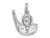 Sterling Silver Golf Club and Ball Charm Pendant Necklace with Chain