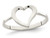 Sterling Silver Polished Open Heart Promise Ring - 68QGG2407-6
