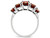 Sterling Silver Five Stone Natural Garnet Ring 4.0 Carat (ctw) - 68QGG0587GA-7