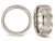 Mens Stainless Steel 9mm Brushed Center Ridged Edge Diamond Cut Ring - 88QGG0554-10