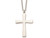 Mens Stainless Steel Cross Pendant Necklace with Chain