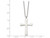 Mens Stainless Steel Cross Pendant Necklace with Chain